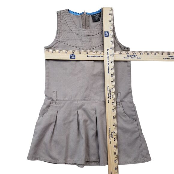 Eddie Bauer School Uniform Jumper Dress Girls 6X Khaki Pockets Kids - Picture 5 of 7